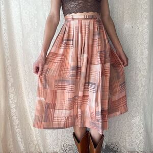 Vintage Plaid Pleated Campus Casuals Of California MIDI Skirt